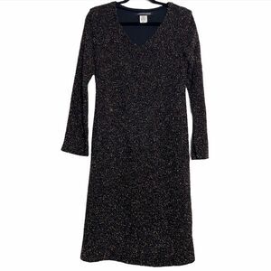 Jonathon Martin Multi Color Textured Long Sleeve‎ Lined Dress Sz 8